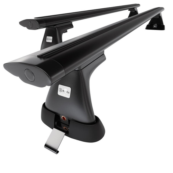 Barres de toit en aluminium adapté pour Toyota Hiace Van (1996-2006) - Porte-Bagages de Voiture noir - points de montage - (suivant le modèle de voiture ils peuvent se situer à différents endroits)