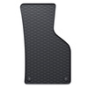 Tapis de sol en caoutchouc adapté pour Volkswagen Scirocco III Coupé (2008-2017) - tapis de voiture - noir - 4 pcs.