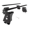 Barres de toit en aluminium adapté pour Iveco Daily III, IV, V, VI Van (2000-....) - Porte-Bagages de Voiture noir - points de montage - (suivant le modèle de voiture ils peuvent se situer à différents endroits)