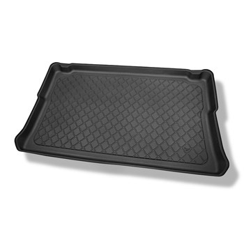 Tapis de coffre adapté pour Nissan NV300 Van (11.2016-....) - bac de coffre - protection de coffre voiture - version pour le transport de passagers (break / tour); derriere 3e rangée de sieges; version courte (short); sièges non coulissants, montés sur cr