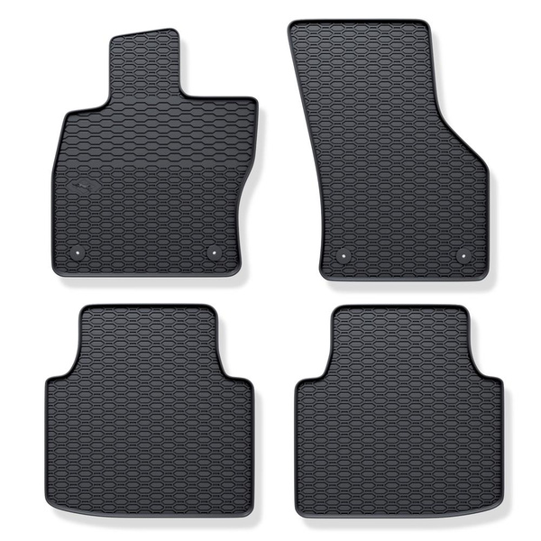 Tapis de sol en caoutchouc adapté pour Skoda Superb III Break, Liftback (2015-2023) - tapis de voiture - noir - 4 pcs.
