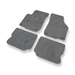 Tapis de Sol Velours adapté pour Seat Leon I Hayon (1998-2006) - Premium tapis de voiture - gris
