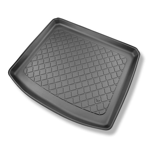 Tapis de coffre adapté pour MG ZS SUV (10.2021-....) - bac de coffre - protection de coffre voiture - sur le coffre inférieur et supérieur; avec plancher amovible du coffre; non pour version hybride+