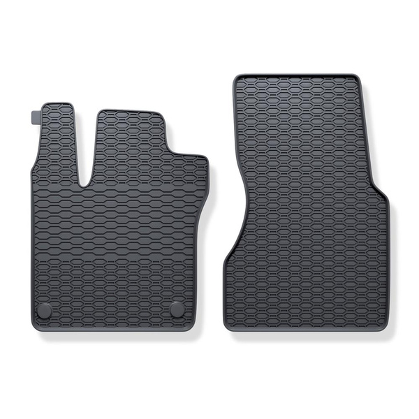 Tapis de sol en caoutchouc adapté pour Renault Twingo E-Tech Hayon (2020-2024) - tapis de voiture - noir - 2 pcs.