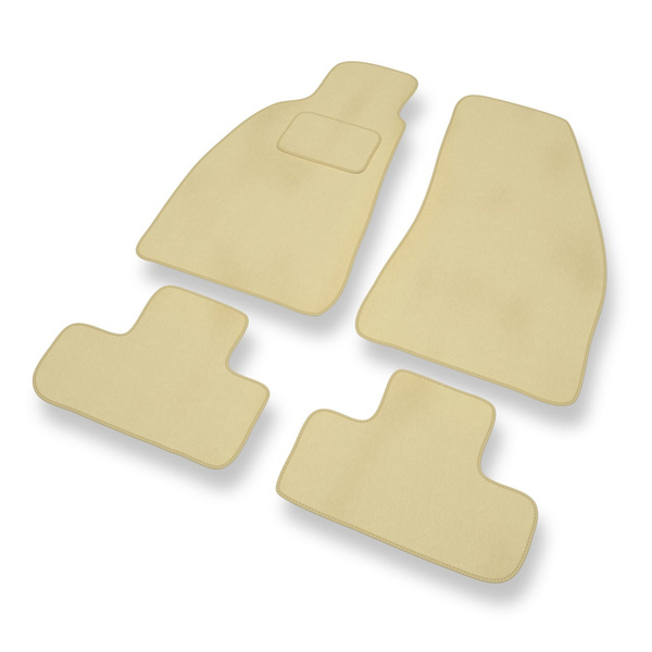 Tapis de Sol Velours adapté pour Alfa Romeo Spider V Cabriolet (1994-2006) - Premium tapis de voiture - beige