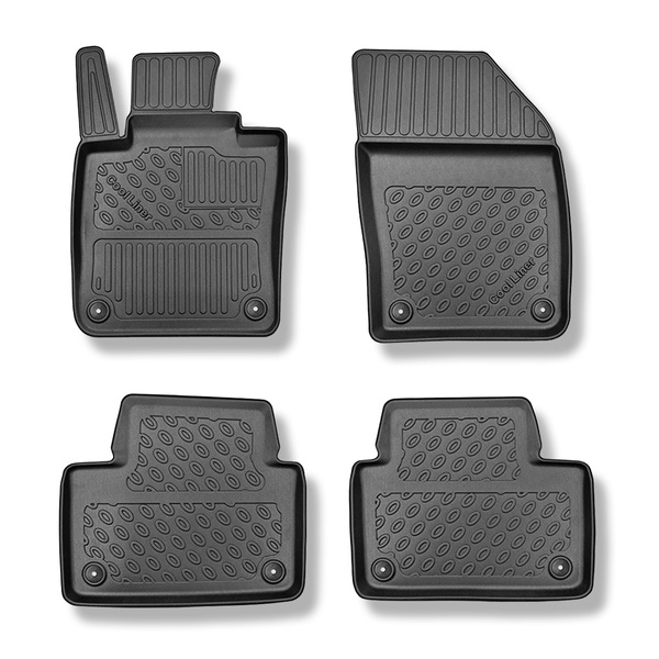 Tapis de sol en TPE adapté pour Volvo V60 II Break (07.2018-....) - également Cross Country - tapis de voiture - noir