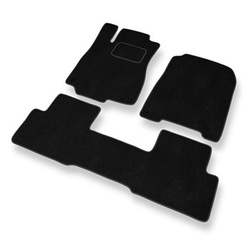 Tapis de Sol Velours adapté pour Honda CR-V IV SUV (2012-2018) - Premium tapis de voiture - noir