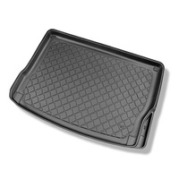 Tapis de coffre adapté pour Kia Niro Crossover (08.2016-05.2022) - bac de coffre - protection de coffre voiture - avec / sans subwoofer; coffre supérieur (avec rangement); cavité droite amovible dans les modèles avec batteries PHEV (Hybrid)