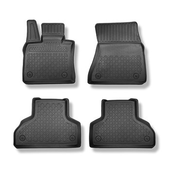 Tapis de sol en TPE adapté pour BMW X6 E71 SAC (06.2008-10.2014) - sans la troisième rangée de sièges - tapis de voiture - noir