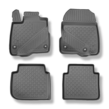 Tapis de sol en TPE adapté pour Honda CR-V VI SUV (08.2023-....) - Plug-in Hybrid (e:PHEV) - tapis de voiture - noir