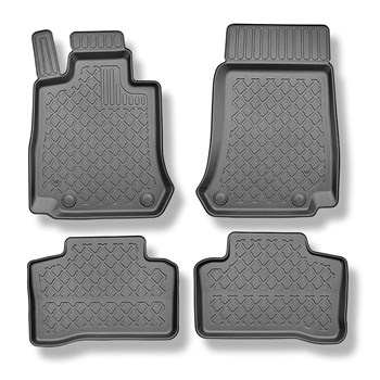 Tapis de sol en TPE adapté pour Mercedes-Benz EQC N293 SUV (05.2019-....) - tapis de voiture - noir