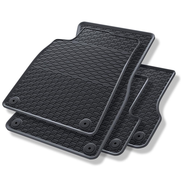 Tapis de sol en caoutchouc adapté pour Audi A7 (2010-2017) - tapis de voiture - noir