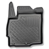 Tapis de sol en TPE adapté pour Mitsubishi Outlander III SUV (09.2012-10.2021) - non pour version hybride; sans la troisième rangée de sièges - tapis de voiture - noir