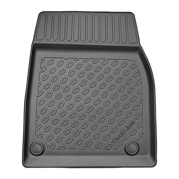 Tapis de sol en TPE adapté pour Tesla Model X SUV (01.2021-....) - avant seulement - tapis de voiture - noir