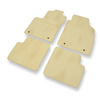 Tapis de Sol Velours adapté pour Fiat 500 (2012-....) - Premium tapis de voiture - beige