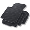 Tapis de sol en caoutchouc adapté pour Volkswagen Jetta IV Berline, SW (1998-2005) - tapis de voiture - noir - 4 pcs.