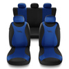Housses de siège adaptées pour Alfa Romeo 166 I, II, III (1998-2007) - housse siege voiture universelles - couverture siege - TR-BL