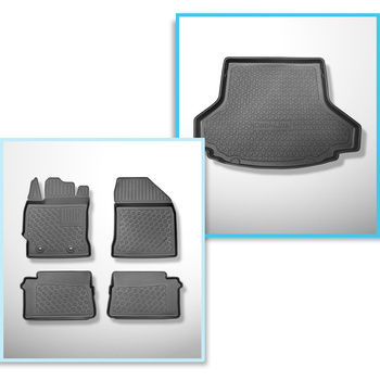 Kit tapis de coffre et tapis de voiture TPE pour: Toyota Auris II Touring Sports