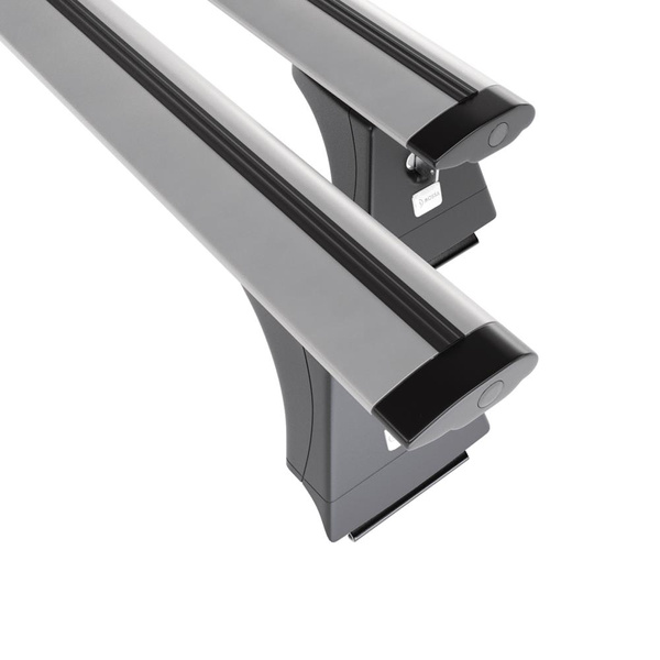 Barres de toit en aluminium adapté pour Volvo XC60 SUV (2008-2017) - Porte-Bagages de Voiture argent - rails intégrés