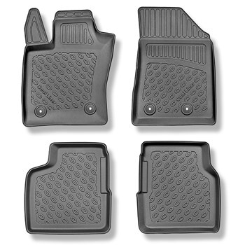 Tapis de sol en TPE adapté pour Jeep Compass II MP 4xe Plug-in Hybrid SUV (07.2020-....) - tapis de voiture - noir