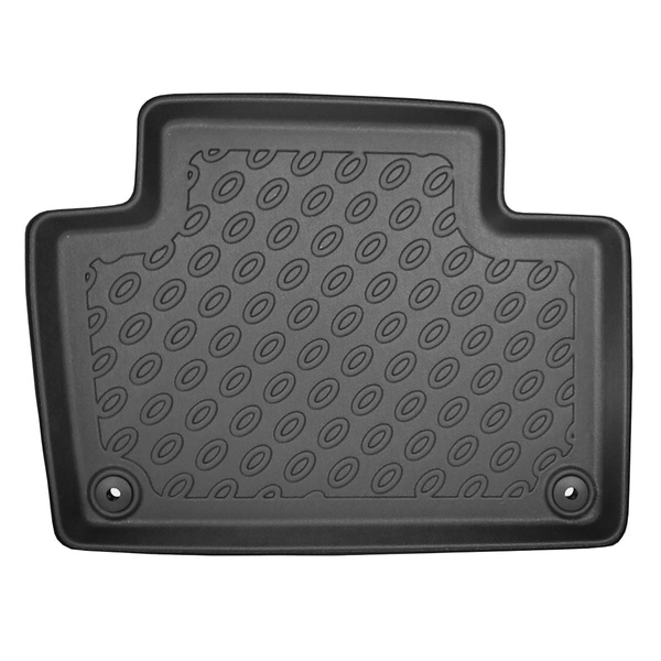 Tapis de sol en TPE adapté pour Volvo XC90 II SUV (05.2015-....) - 5 ou 7 sièges; sans la troisième rangée de sièges; aussi pour Plug-in Hybrid Recharge - tapis de voiture - noir