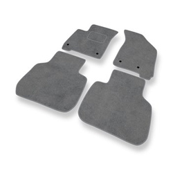 Tapis de Sol Velours adapté pour Fiat Freemont Crossover (2011-2016) - Premium tapis de voiture - gris