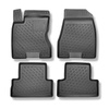 Tapis de sol en TPE adapté pour Nissan X-Trail II SUV (12.2015-10.2022) - tapis de voiture - noir