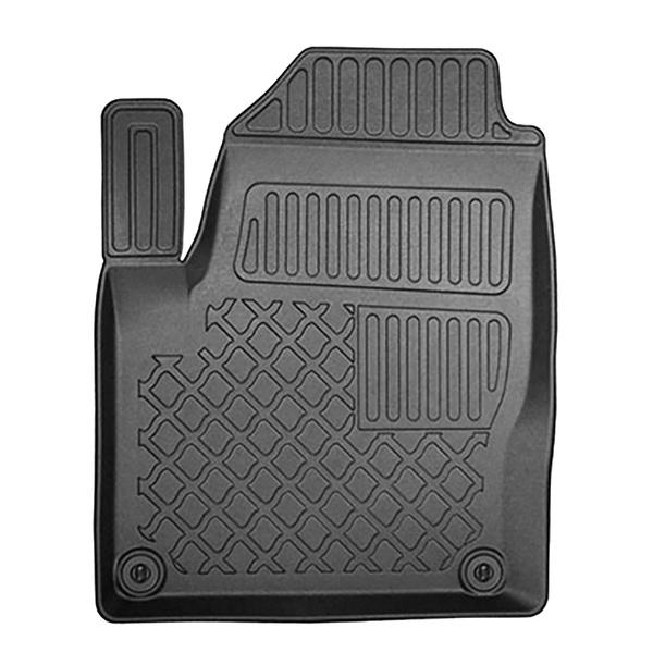 Tapis de sol en TPE adapté pour Seat Alhambra I Van (12.2015-10.2022) - 5 ou 7 sièges; sans la troisième rangée de sièges - tapis de voiture - noir