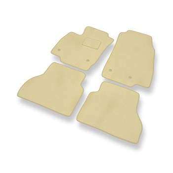 Tapis de Sol Velours adapté pour Ford B-MAX (2012-2017) - Premium tapis de voiture - beige