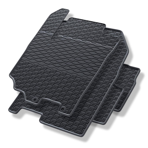 Tapis de sol en caoutchouc adapté pour Suzuki Vitara III SUV (2015-....) - tapis de voiture - noir - 4 pcs.