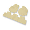 Tapis de Sol Velours adapté pour Peugeot Expert I Van (1995-2007) - Premium tapis de voiture - beige