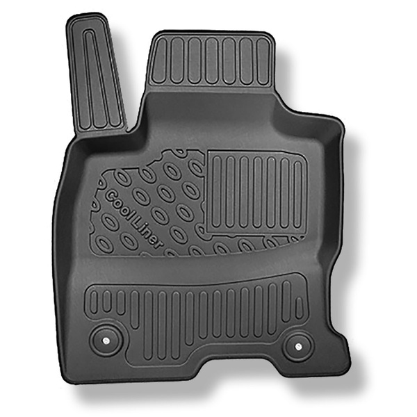 Tapis de sol en TPE adapté pour Ford Kuga III Plug-in Hybrid SUV (04.2020-....) - tapis de voiture - noir