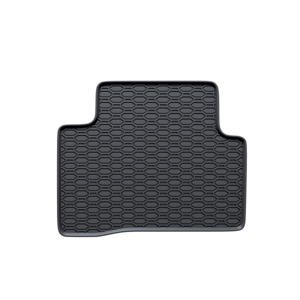 Tapis de sol en caoutchouc adapté pour Nissan Qashqai II Crossover (2014-2021) - tapis de voiture - noir - 4 pcs.
