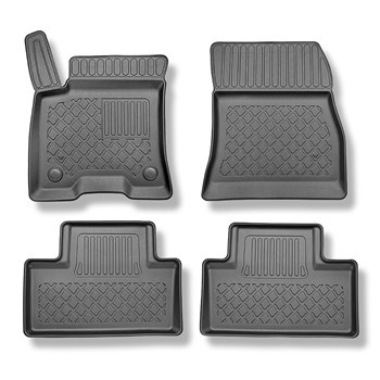 Tapis de sol en TPE adapté pour Mercedes-Benz EQB X243 SUV (12.2021-....) - tapis de voiture - noir