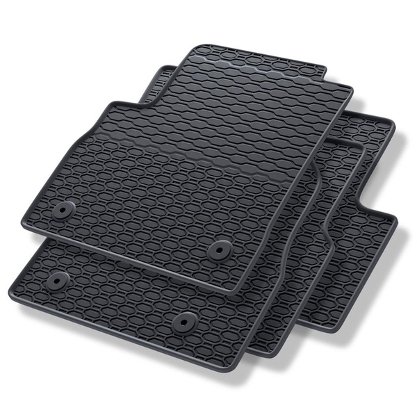 Tapis de sol en caoutchouc adapté pour Opel Astra K Hayon, Sports Tourer (2015-2022) - tapis de voiture - noir - 4 pcs.