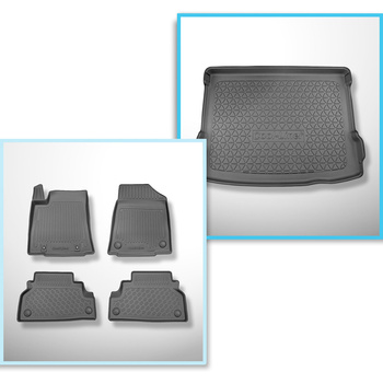 Kit tapis de coffre et tapis de voiture TPE pour: Hyundai Kona II SUV (04.2023-.