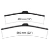 Balais d'essuie-glace de pare-brise adaptés pour Chrysler Neon Berline (09.1999-12.2005) - essuie-glace pour lunette avant - kit essuie glaces - balais plat