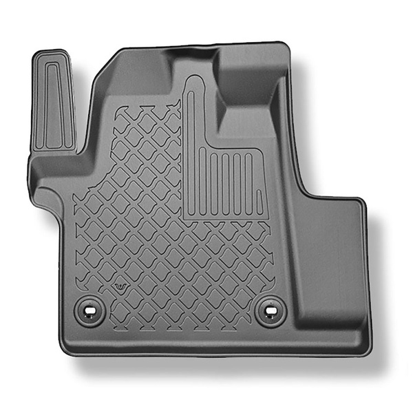 Tapis de sol en TPE adapté pour Citroen e-Jumpy Van (10.2020-....) - 2/3 sièges; version courte et longue - tapis de voiture - noir
