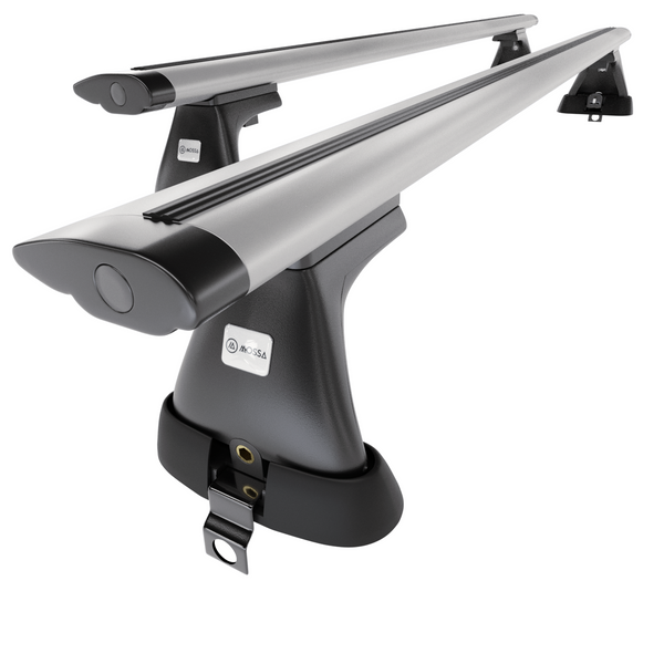 Barres de toit en aluminium adapté pour Mercedes-Benz Classe S W220 Berline (1999-2005) - Porte-Bagages de Voiture argent - toit normal