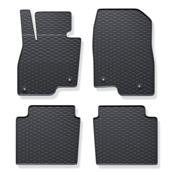Tapis de sol en caoutchouc adapté pour Mazda 6 III Berline (2012-....) - tapis de voiture - noir - 4 pcs.