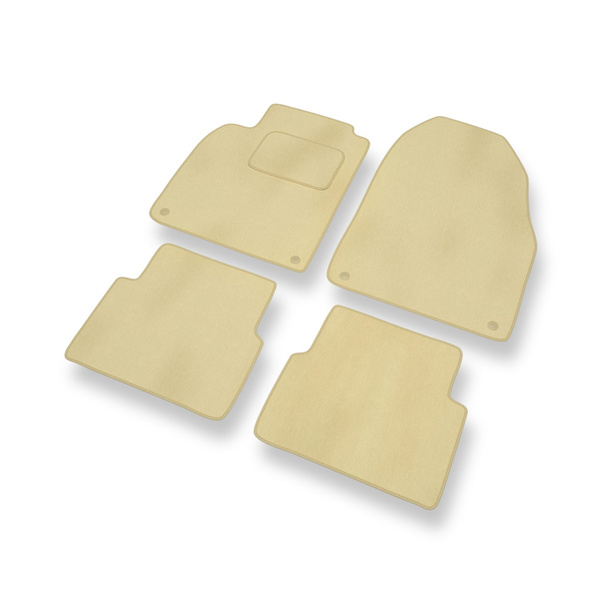Tapis de Sol Velours adapté pour Saab 9-3 II Cabriolet, SportCombi, SportBerline (2002-2012) - Premium tapis de voiture - beige