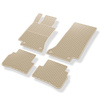 Tapis de sol en caoutchouc adapté pour Mercedes-Benz Classe C W205 (2013-2021) - tapis de voiture - beige