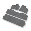 Tapis de Sol Velours adapté pour Toyota Sienna II Monospace (2004-2010) - Premium tapis de voiture - gris