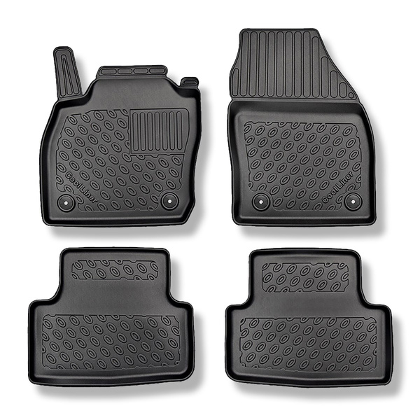 Tapis de sol en TPE adapté pour Volkswagen T-Cross Crossover (04.2019-....) - tapis de voiture - noir