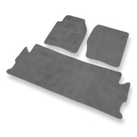 Tapis de Sol Velours adapté pour Land Rover Discovery II (1998-2004) - Premium tapis de voiture - gris