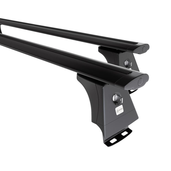 Barres de toit en aluminium adapté pour Honda CR-V SUV (2007-2011) - Porte-Bagages de Voiture noir - points de montage - (suivant le modèle de voiture ils peuvent se situer à différents endroits)