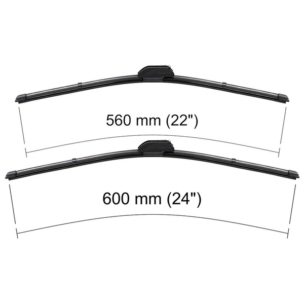 Balais d'essuie-glace de pare-brise adaptés pour Toyota Land Cruiser J100, J200 SUV (01.1998-2021) - balais plat