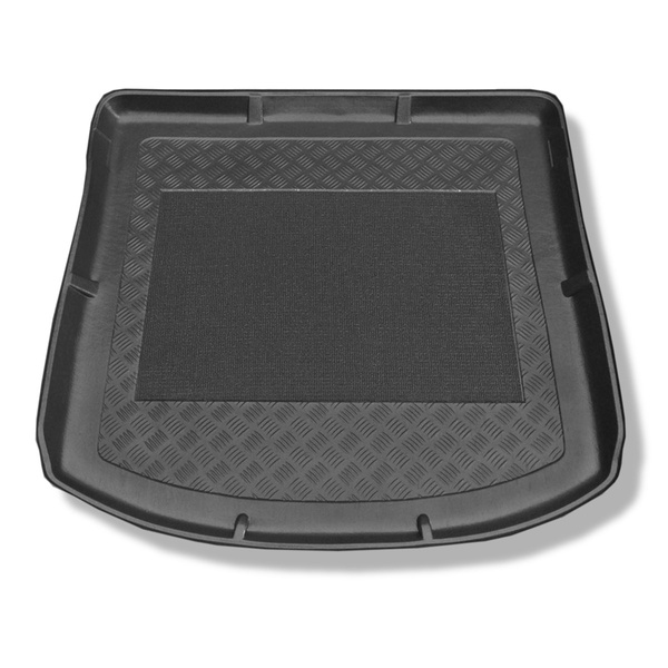Tapis de coffre adapté pour Volkswagen Touran I 1T Monospace (09.2010-08.2015) - bac de coffre - protection de coffre voiture - 7 places; 3me rangée abaissée