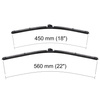 Balais d'essuie-glace de pare-brise adaptés pour Opel Astra H Caravan, Coupé, Hayon, Cabriolet, Berline (03.2004-2014) - essuie-glace pour lunette avant - kit essuie glaces - balais plat