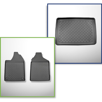 Kit tapis de coffre et tapis de voiture TPE pour: Aixam City Hayon (10.2016-....